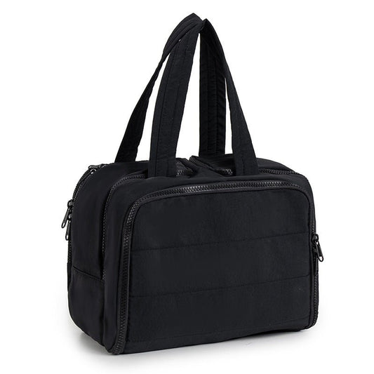 Mira Travel Makeup Bag | Large Capacity, Waterproof Nylon - Hartwella