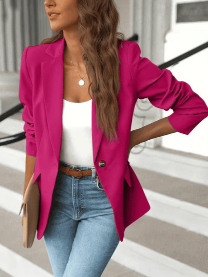 Mira Women's Blazer | Black, Minimalist, Form - Fitting Design - Hartwella