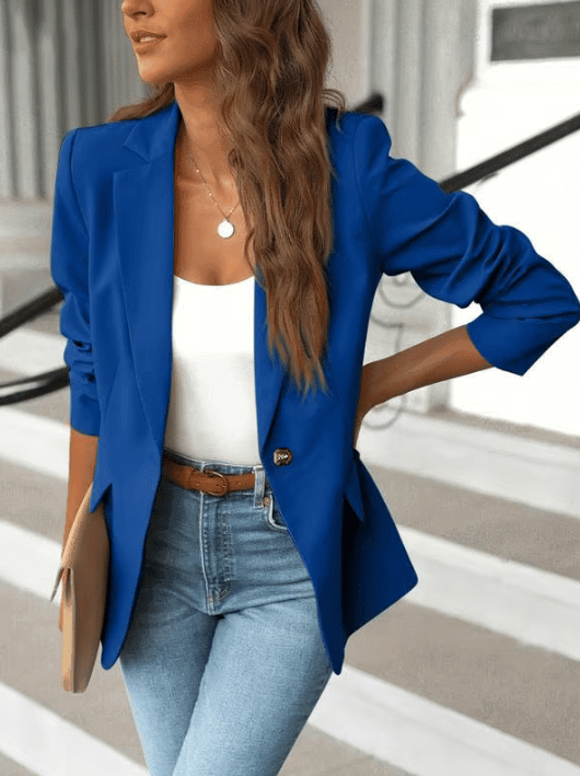 Mira Women's Blazer | Black, Minimalist, Form - Fitting Design - Hartwella