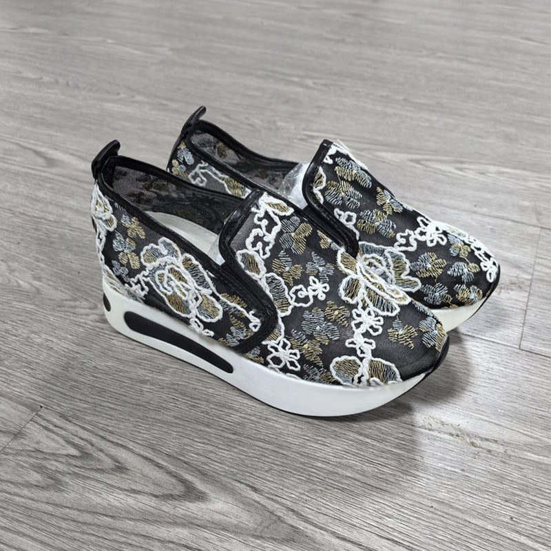 Mira Womens Casual Sneakers | Breathable Mesh, Thick Sole, Slip-Resistant - Hartwella
