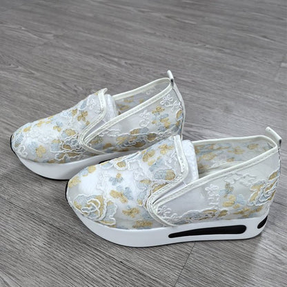 Mira Womens Casual Sneakers | Breathable Mesh, Thick Sole, Slip-Resistant - Hartwella