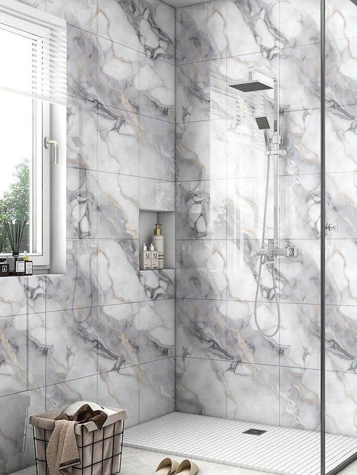 MiraWall Tiles | Marble-Inspired, Waterproof - Hartwella
