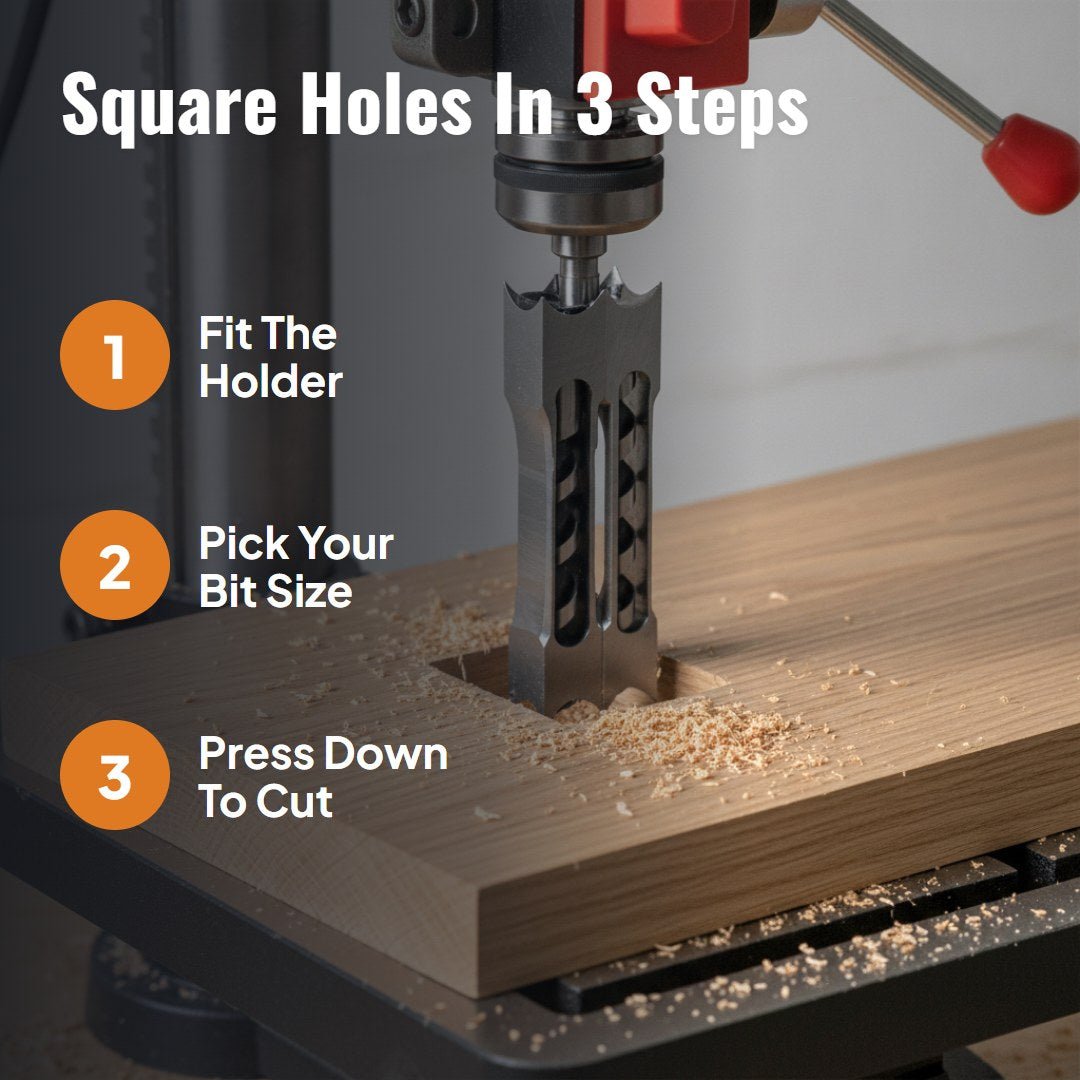 Mortix™ Square Hole Drill Bit Set - Hartwella