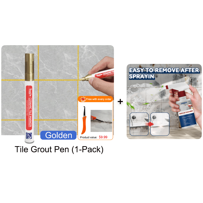 Mosaic Grout Pen | Waterproof, Mold - Resistant White Grout Marker - Hartwella