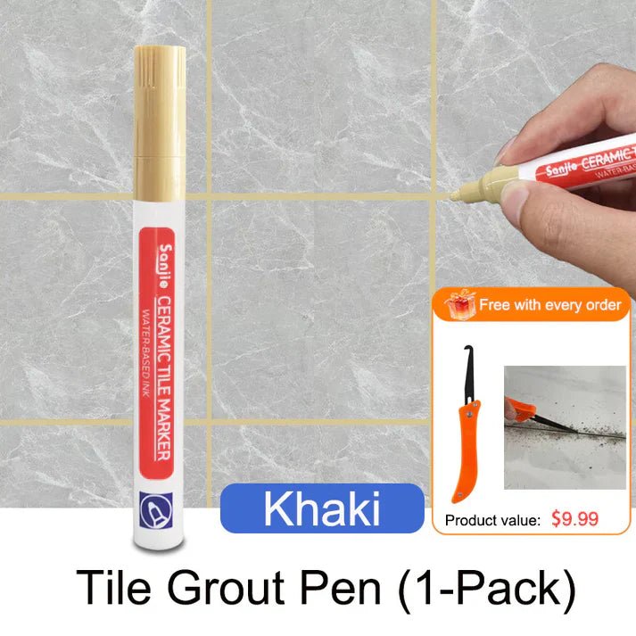 Mosaic Grout Pen | Waterproof, Mold - Resistant White Grout Marker - Hartwella
