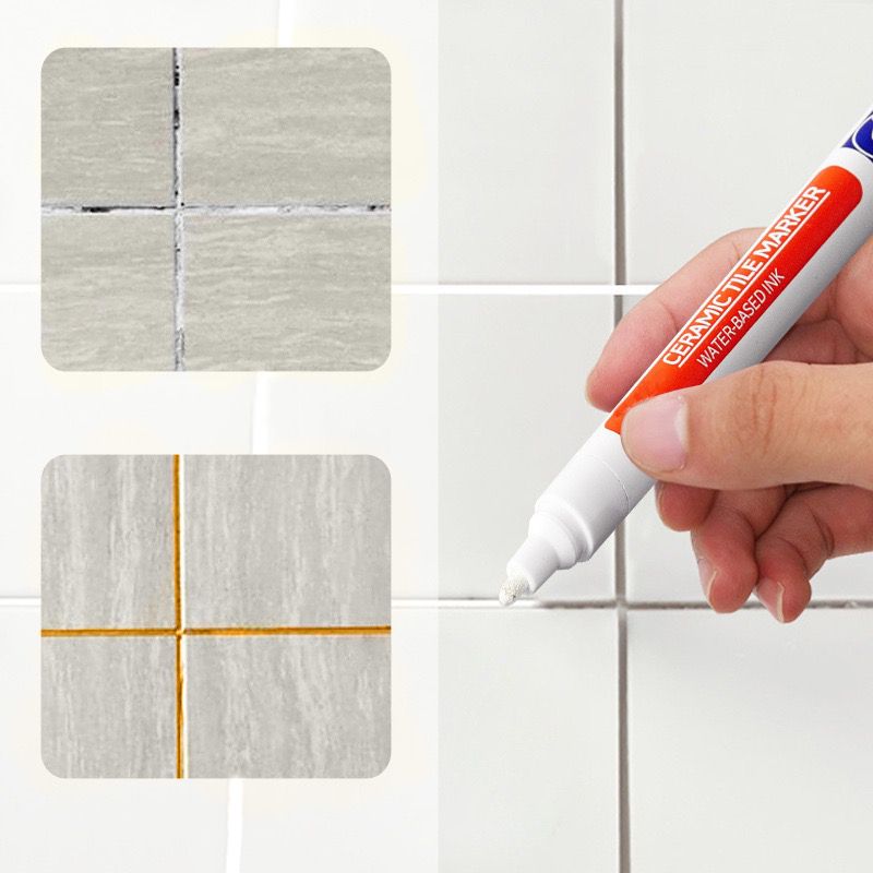 Mosaic Grout Pen | Waterproof, Mold - Resistant White Grout Marker - Hartwella
