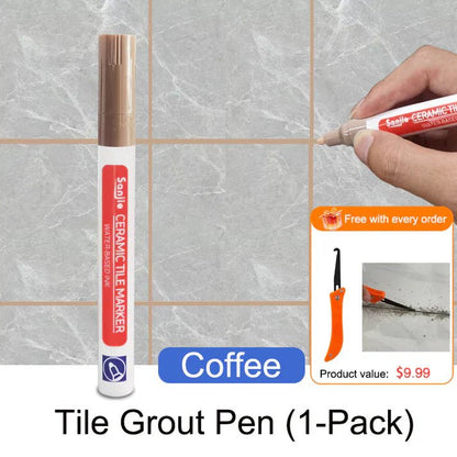 Mosaic Grout Pen | Waterproof, Mold - Resistant White Grout Marker - Hartwella