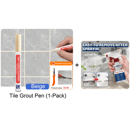 Mosaic Grout Pen | Waterproof, Mold - Resistant White Grout Marker - Hartwella