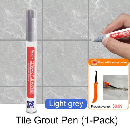 Mosaic Grout Pen | Waterproof, Mold - Resistant White Grout Marker - Hartwella