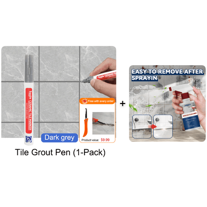 Mosaic Grout Pen | Waterproof, Mold - Resistant White Grout Marker - Hartwella