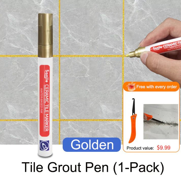 Mosaic Grout Pen | Waterproof, Mold - Resistant White Grout Marker - Hartwella