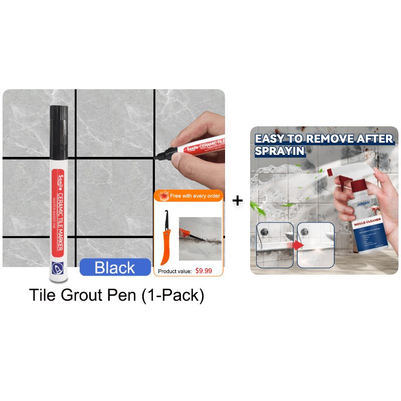 Mosaic Grout Pen | Waterproof, Mold - Resistant White Grout Marker - Hartwella