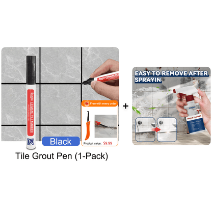 Mosaic Grout Pen | Waterproof, Mold - Resistant White Grout Marker - Hartwella