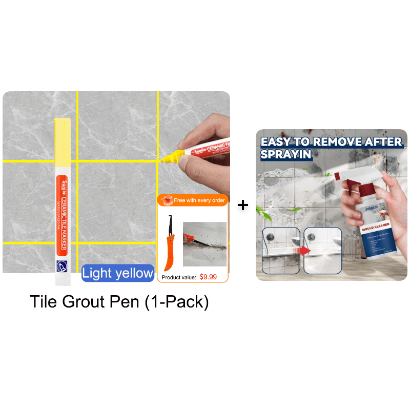 Mosaic Grout Pen | Waterproof, Mold - Resistant White Grout Marker - Hartwella
