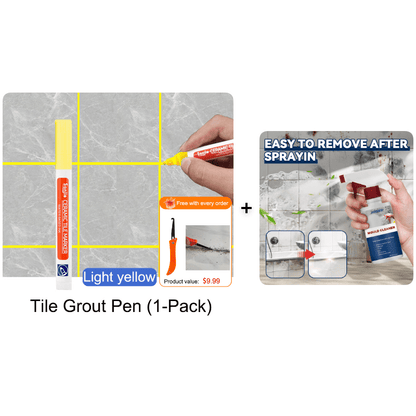 Mosaic Grout Pen | Waterproof, Mold - Resistant White Grout Marker - Hartwella