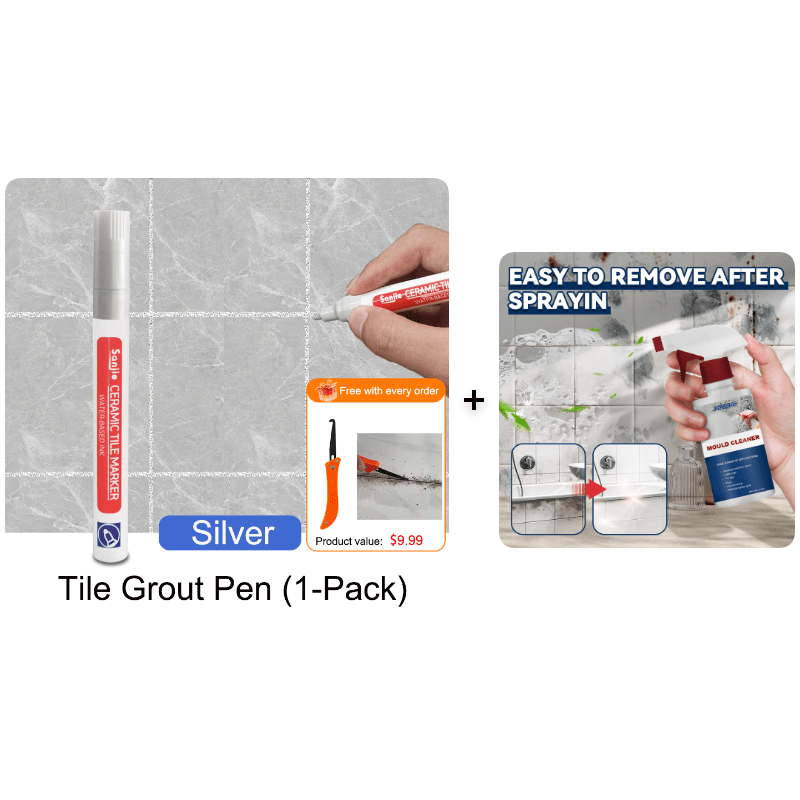 Mosaic Grout Pen | Waterproof, Mold - Resistant White Grout Marker - Hartwella