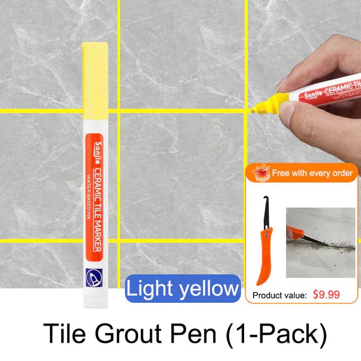 Mosaic Grout Pen | Waterproof, Mold - Resistant White Grout Marker - Hartwella