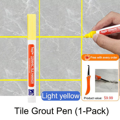 Mosaic Grout Pen | Waterproof, Mold - Resistant White Grout Marker - Hartwella