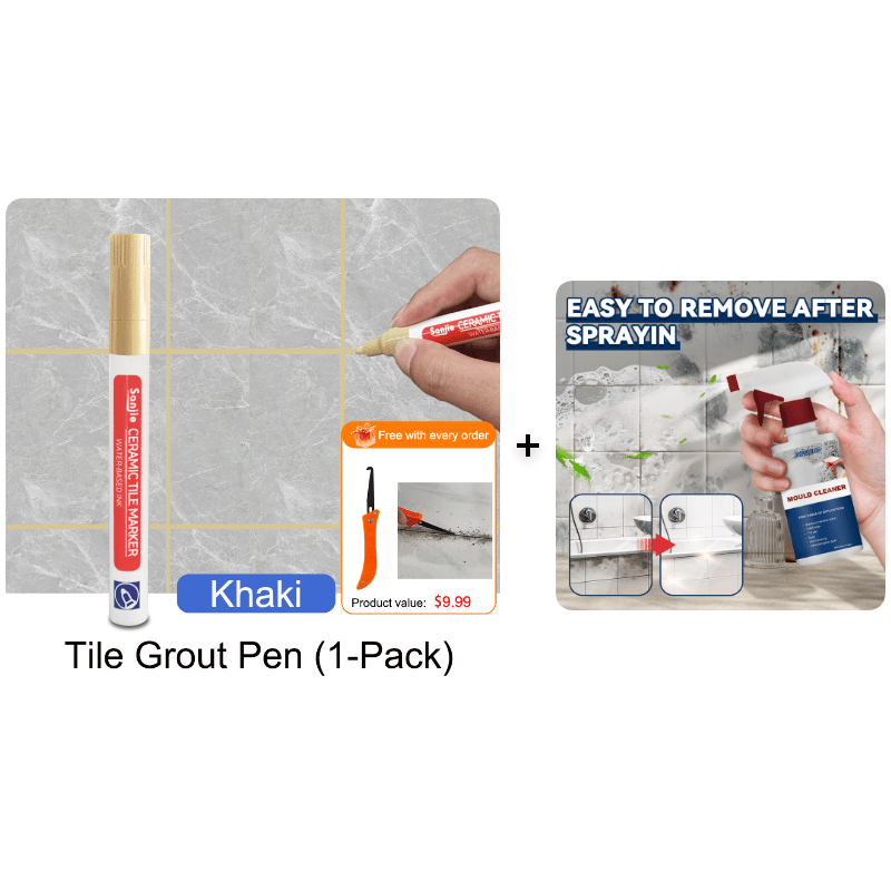 Mosaic Grout Pen | Waterproof, Mold - Resistant White Grout Marker - Hartwella