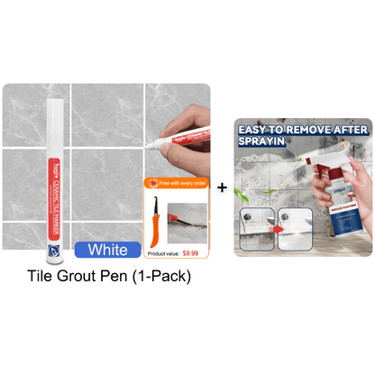 Mosaic Grout Pen | Waterproof, Mold - Resistant White Grout Marker - Hartwella