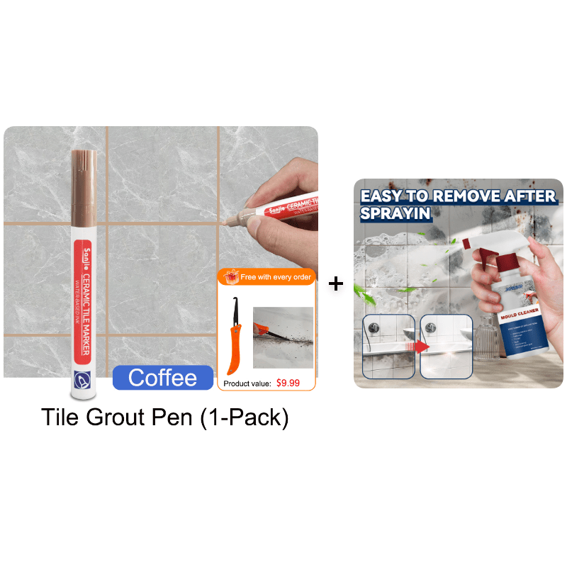 Mosaic Grout Pen | Waterproof, Mold - Resistant White Grout Marker - Hartwella