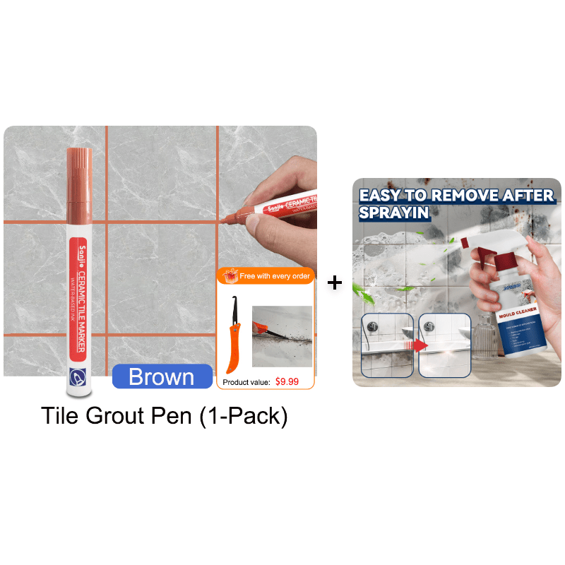 Mosaic Grout Pen | Waterproof, Mold - Resistant White Grout Marker - Hartwella