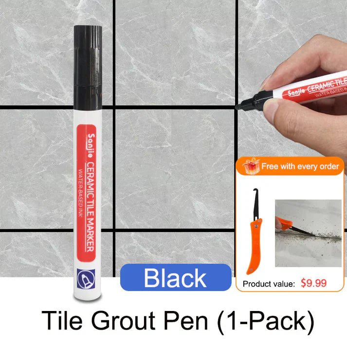 Mosaic Grout Pen | Waterproof, Mold - Resistant White Grout Marker - Hartwella