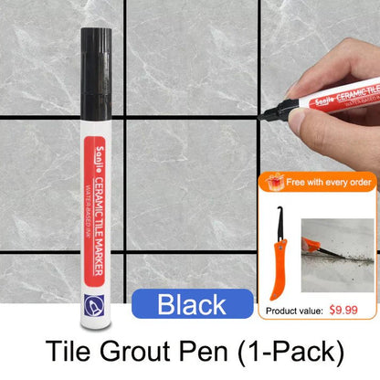 Mosaic Grout Pen | Waterproof, Mold - Resistant White Grout Marker - Hartwella