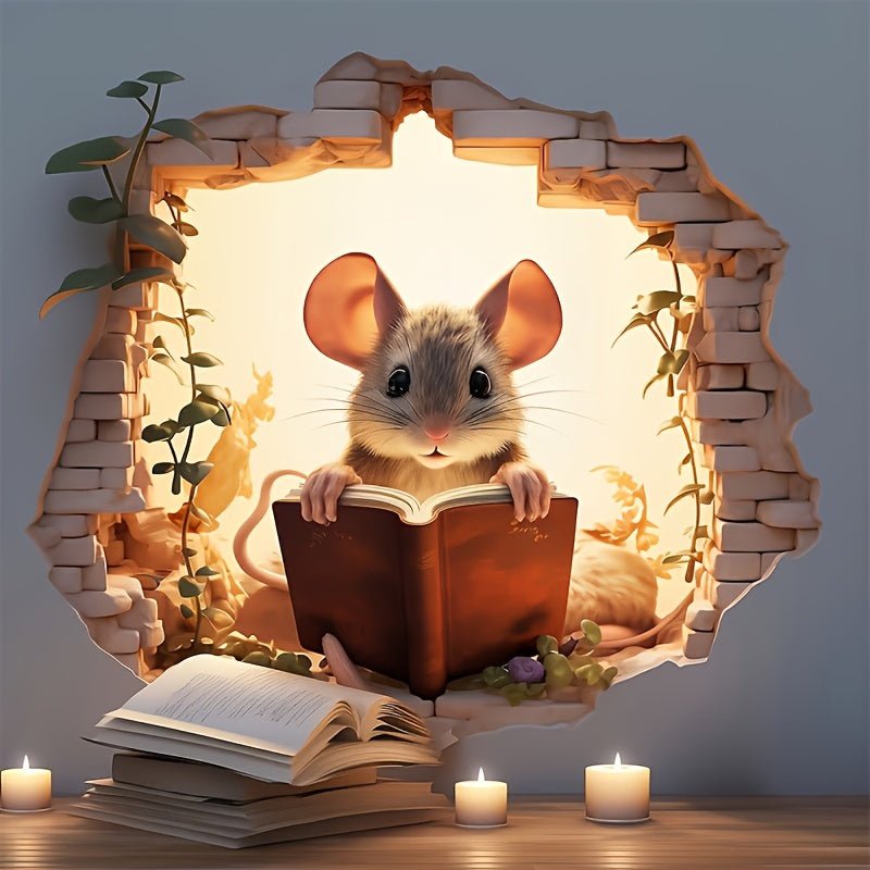 Mousello 3D Wall Sticker | Removable, Waterproof Cartoon Design - Hartwella