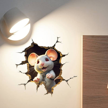 Mousello 3D Wall Sticker | Removable, Waterproof Cartoon Design - Hartwella