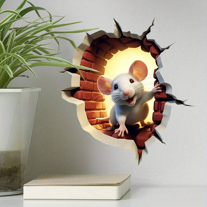 Mousello 3D Wall Sticker | Removable, Waterproof Cartoon Design - Hartwella