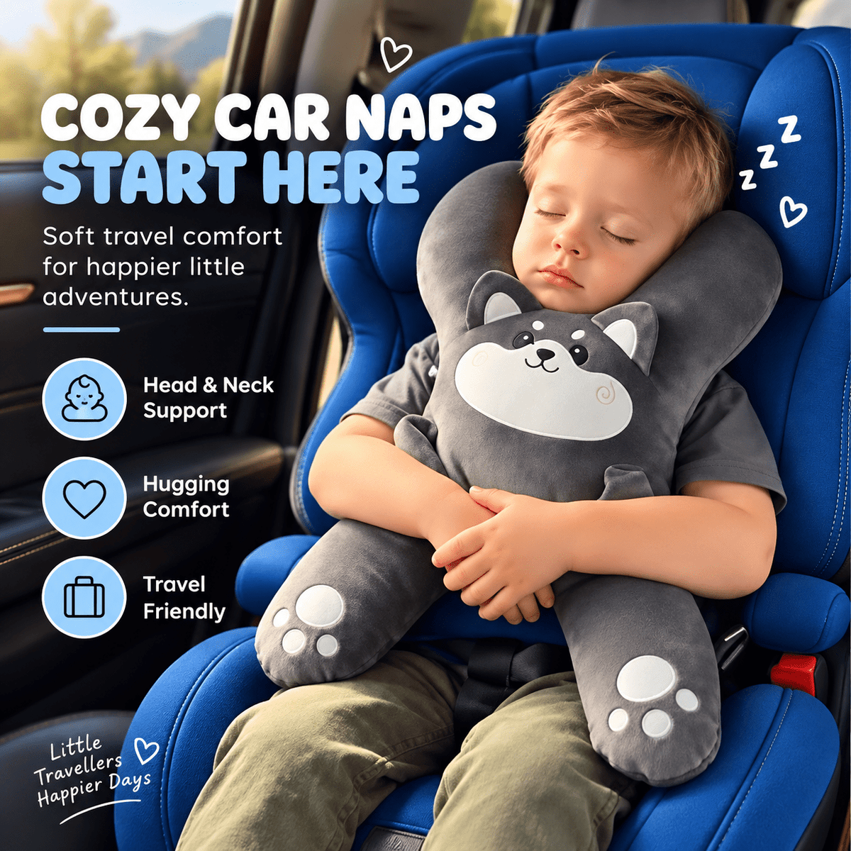 Napsy™ Kids Car Sleep Buddy - Hartwella