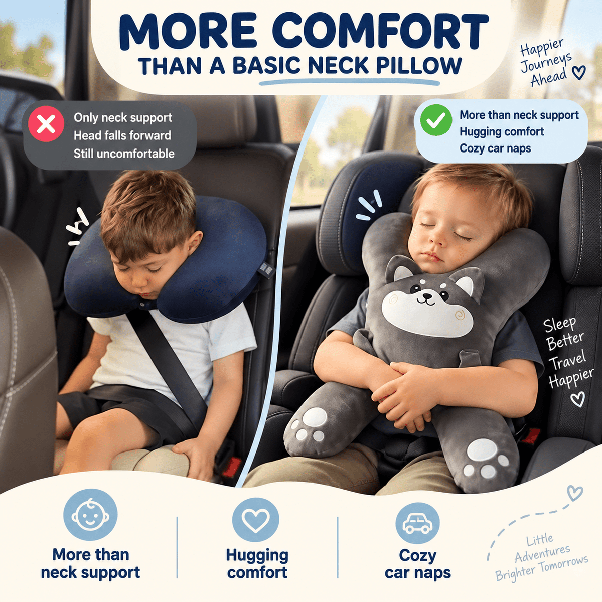Napsy™ Kids Car Sleep Buddy - Hartwella