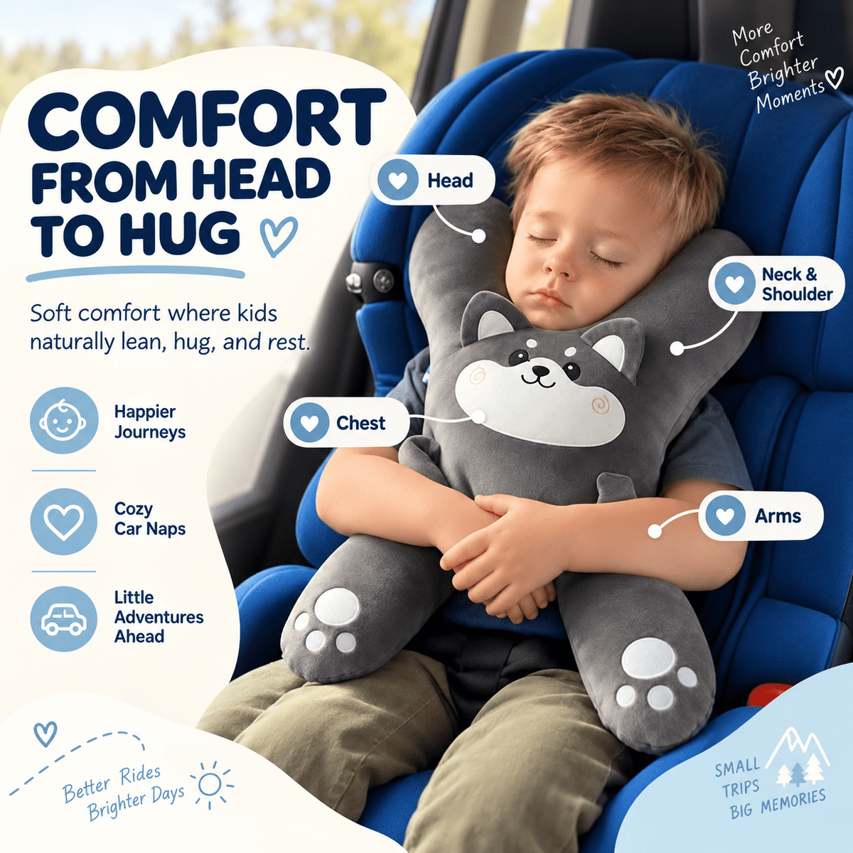 Napsy™ Kids Car Sleep Buddy - Hartwella
