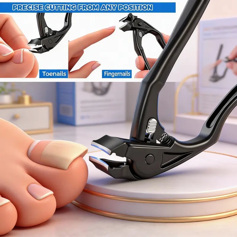 Navi Curved Nail Clipper | Ergonomic, Ideal for Thick Nails and Seniors - Hartwella