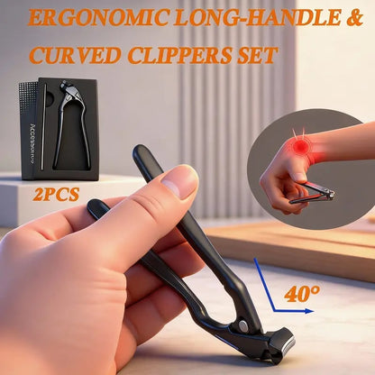 Navi Curved Nail Clipper | Ergonomic, Ideal for Thick Nails and Seniors - Hartwella