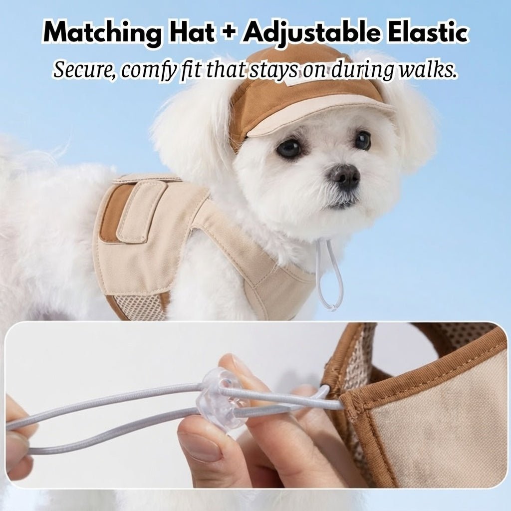 Navi No Pull Dog Harness Set | Breathable Mesh, Adjustable Fit - Hartwella