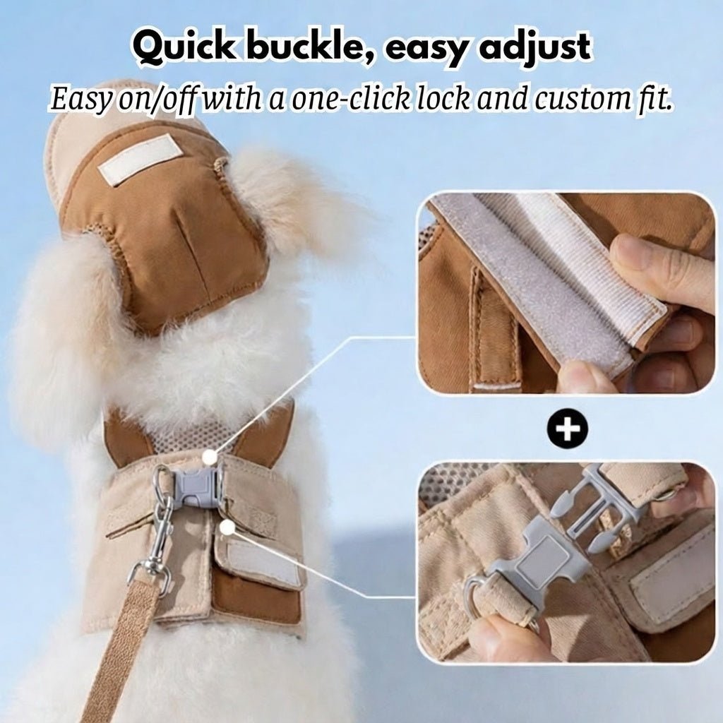 Navi No Pull Dog Harness Set | Breathable Mesh, Adjustable Fit - Hartwella
