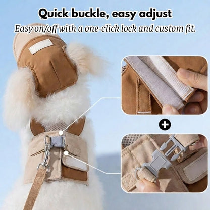 Navi No Pull Dog Harness Set | Breathable Mesh, Adjustable Fit - Hartwella