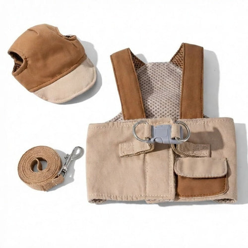 Navi No Pull Dog Harness Set | Breathable Mesh, Adjustable Fit - Hartwella