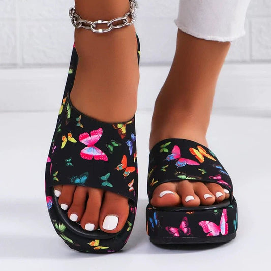 Navi Platform Slippers | Non - Slip, Sweat - Absorbing, Stylish Design - Hartwella