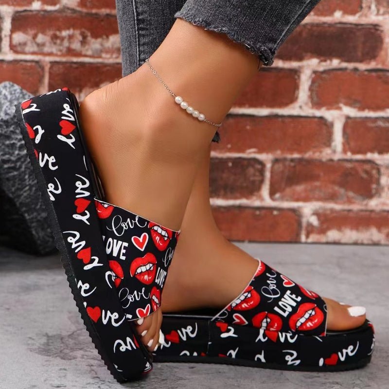 Navi Platform Slippers | Non - Slip, Sweat - Absorbing, Stylish Design - Hartwella
