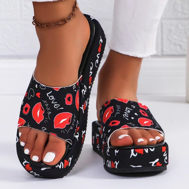Navi Platform Slippers | Non - Slip, Sweat - Absorbing, Stylish Design - Hartwella
