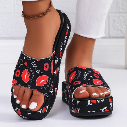 Navi Platform Slippers | Non - Slip, Sweat - Absorbing, Stylish Design - Hartwella