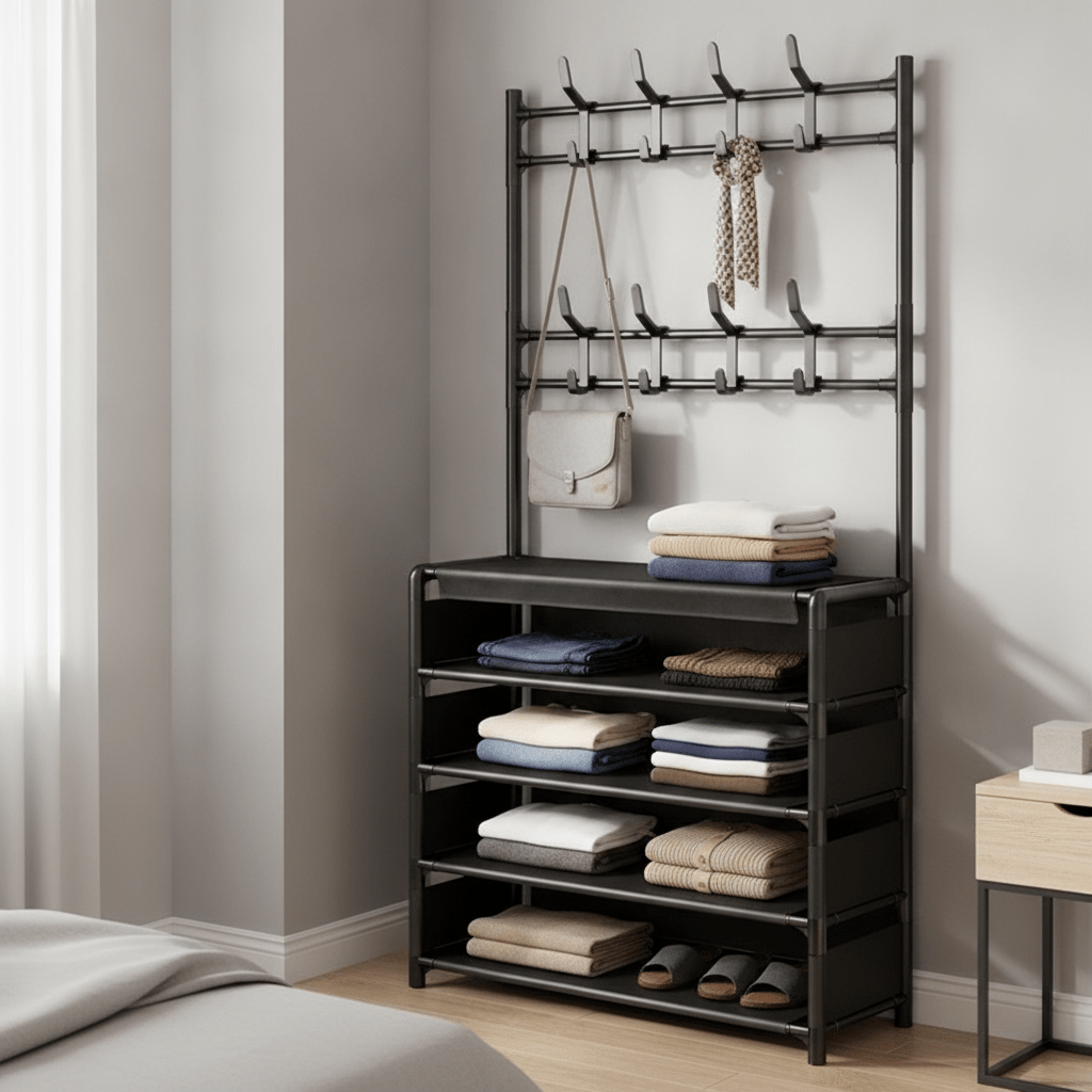 Nestro™ Entryway Shoe and Coat Rack - Hartwella