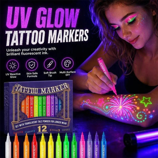 Nexa Glow Tattoo Pen | Neon Colors, Non-Toxic - Hartwella