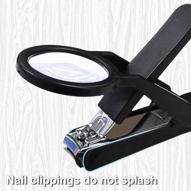 Nexa Nail Clippers Set | 3-Piece with Built-In Magnifier and Splash-Proof Storage Box - Hartwella