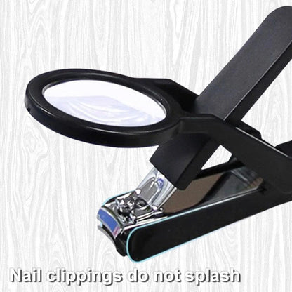 Nexa Nail Clippers Set | 3-Piece with Built-In Magnifier and Splash-Proof Storage Box - Hartwella