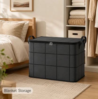 Nexa Storage Bin | Large Capacity Fabric Organizer with Zipper Closure - Hartwella