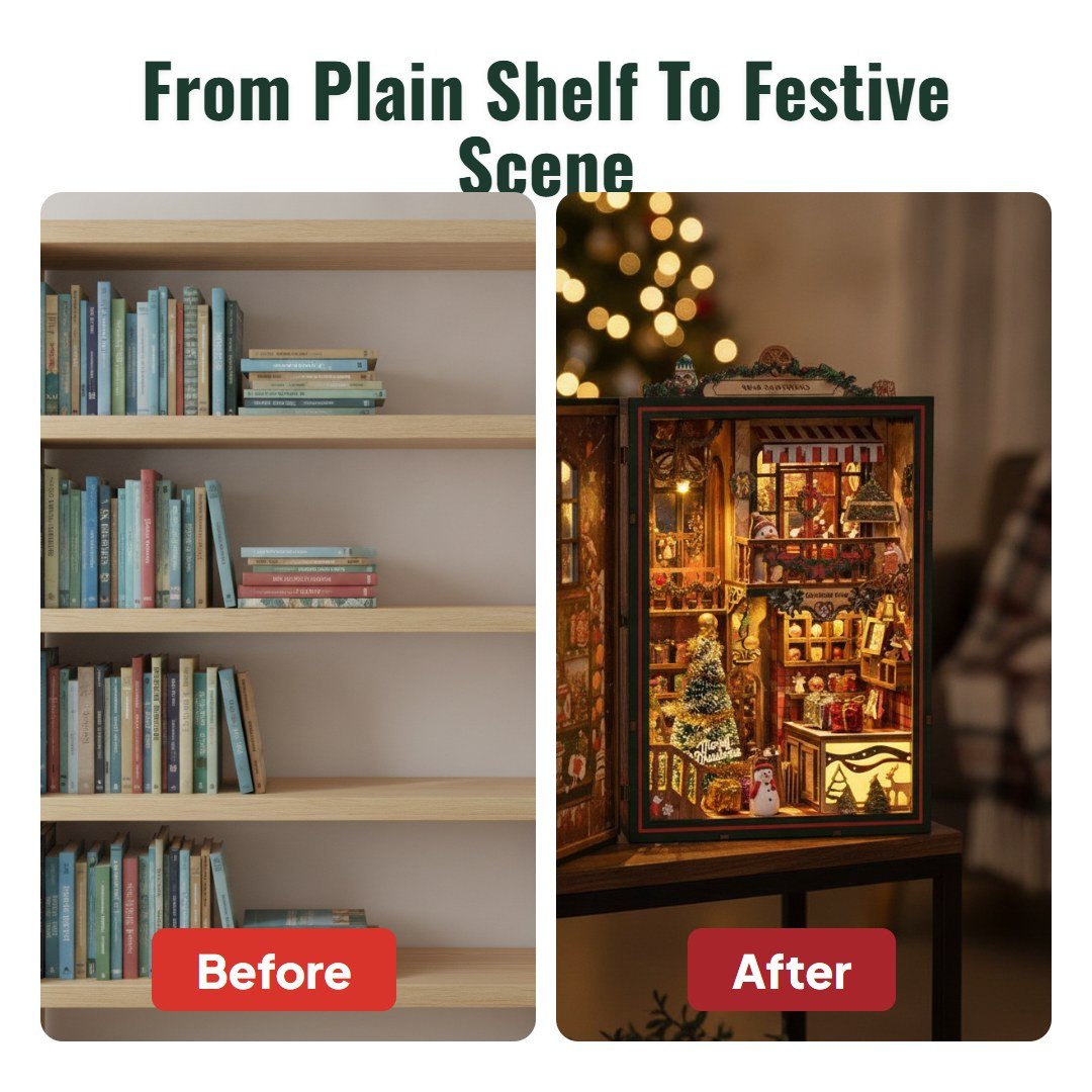 Noelio™ DIY Christmas Book Nook Kit